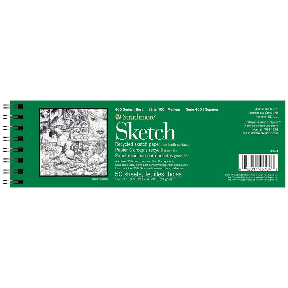 Strathmore 400 Series Recycled Sketch Pad - 3" x 9" image 0