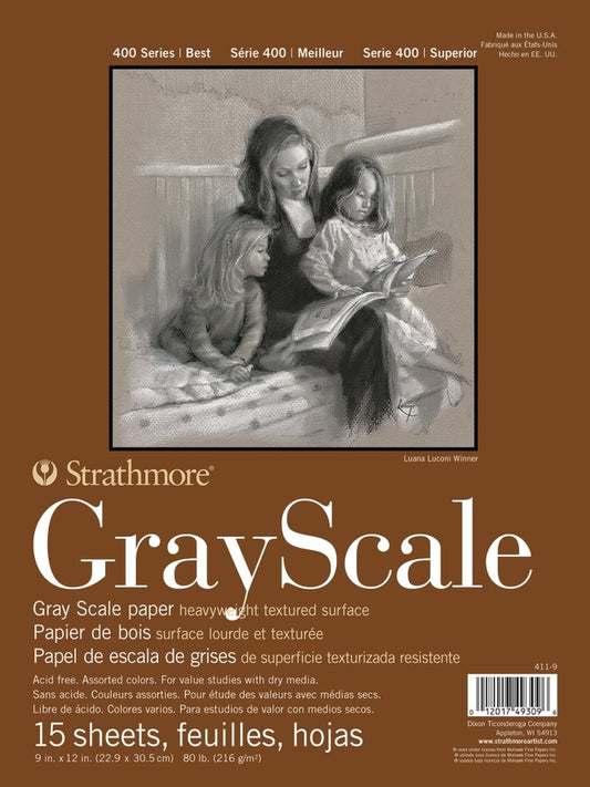 Strathmore 400 Series Gray Scale Pad, Assorted Colors - 9" x 12" image 0